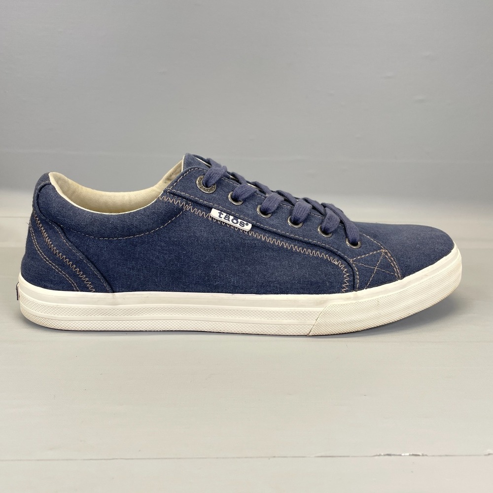 Taos Plim Soul Sneakers Womens Size 11 Blue Denim Canvas Lace Up Comfort Shoes